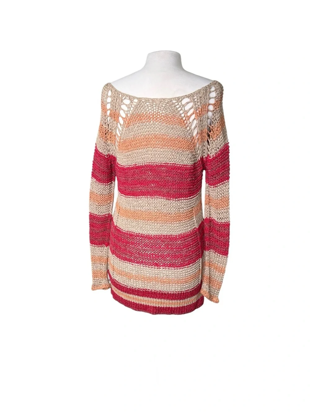 Free People Mini Dress Open-Knit Boho Versatile Small